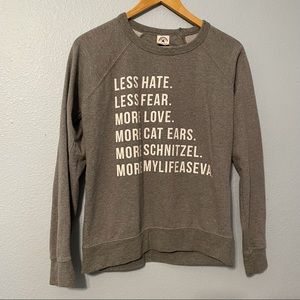 Delta sweater with quotes ~ S ~ More cat ears etc